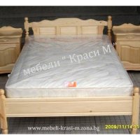 Легло плътна табла със стругован крак-масив., снимка 1 - Спални и легла - 41674919