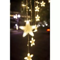 ПОСЛЕДНИ 2 БРОЯ! Светлинна завеса 136LED с USB топло бяло, Коледна декорация, празнична украса, снимка 2 - Лед осветление - 42520546