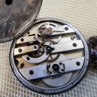сребърен джобен часовник, снимка 10 - Джобни - 41711425