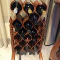 Дизайнерска стойка за вино Legnoart Bottle Rack, снимка 2 - Други - 39653866