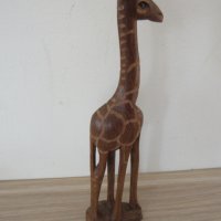  Жираф-дървена фигура от махагон, снимка 5 - Декорация за дома - 26209469