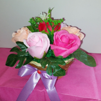 Аранжировки със сапунени рози , снимка 3 - Подаръци за жени - 44596000