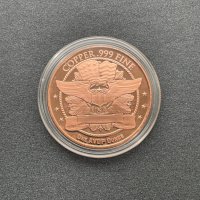 Медна монета 1 унция - Орлова глава, снимка 4 - Нумизматика и бонистика - 44350587