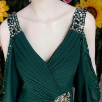 официална бална абитуриентска рокля с ръкави и камъни, снимка 3 - Рокли - 41955630