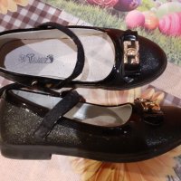 Официални черни обувки с каишка, снимка 2 - Детски обувки - 40892588