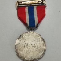 норвежки сребърен медал с маркировка , снимка 3 - Антикварни и старинни предмети - 42138481