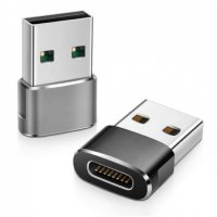 OTG конектор преходник USB-A (мъжко) към Type-C (женско), снимка 1 - USB кабели - 33912927