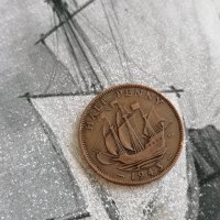 Монета - Великобритания - 1/2 (половин) пени | 1943г., снимка 1 - Нумизматика и бонистика - 39712190