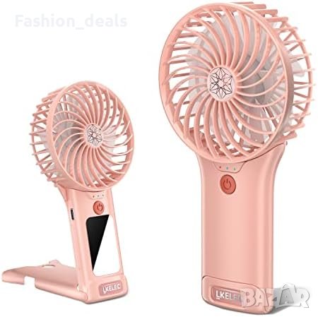 Нов преносим ръчен USB вентилатор с 4 скорости и огледало 2000 mAh батерия за охлаждане лято, снимка 1