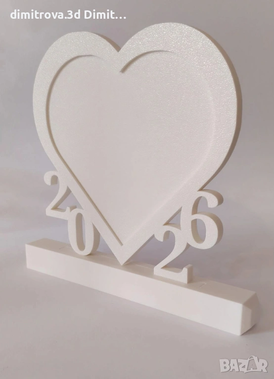 Рамка за снимка – сърце | 3D принт, снимка 1