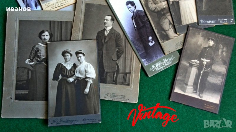 Стари картонени семейни снимки, снимка 1