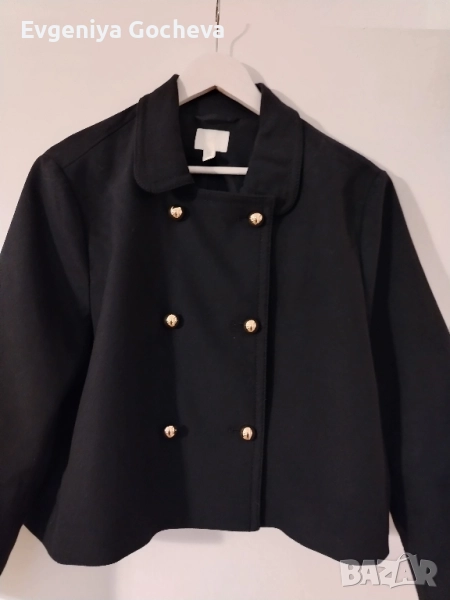 късо палто H&M XXL тъмносиньо, снимка 1