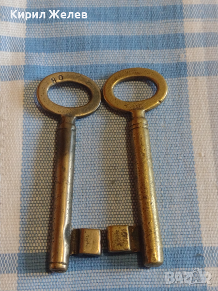 Два стари ключа от соца за брава за КОЛЕКЦИЯ ДЕКОРАЦИЯ БИТОВ КЪТ 41001, снимка 1