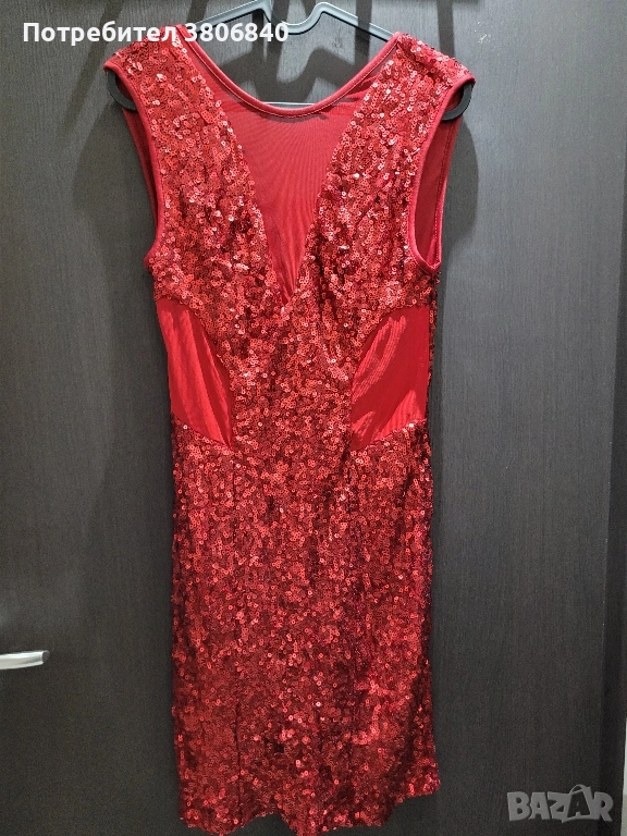 Рокля за празниците с пайети , снимка 1