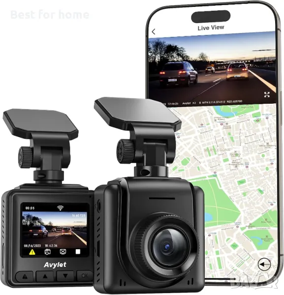 Видеорегистратор Avylet A1 Dash Cam Wi-Fi 2K, снимка 1