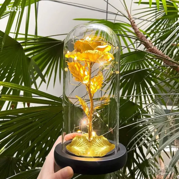 🔥!НАМАЛЕНИЕ НА Вечна роза в стъкленица със светлини🔥 🔥ПРОМО ЦЕНА :23,99 лв🔥, снимка 1