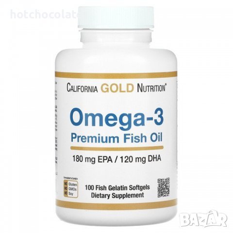 California Gold Nutrition, Omega-3 Premium, 100 капсули /Омега 3/, снимка 1