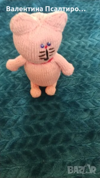 Котка амигуруми на два шиша, снимка 1