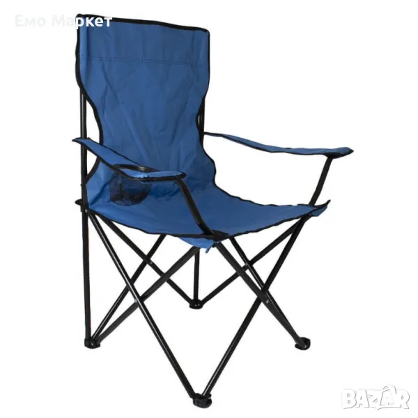 Сгъваем, къмпинг стол, с подлакътник с място за чаша, снимка 1