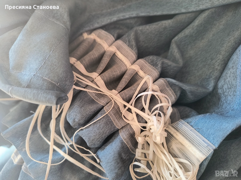 Два броя завеси в синьо , снимка 1