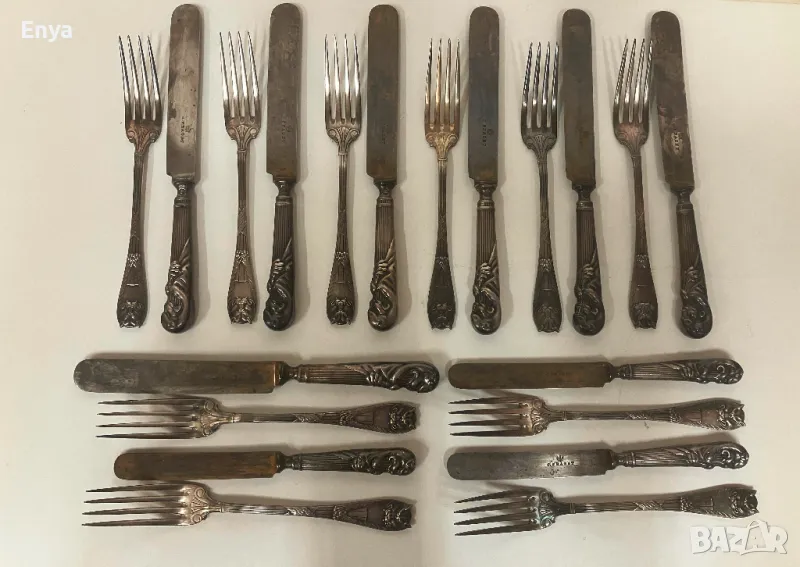 Набор от старинни ножове и вилици на J.FRAGET, снимка 1