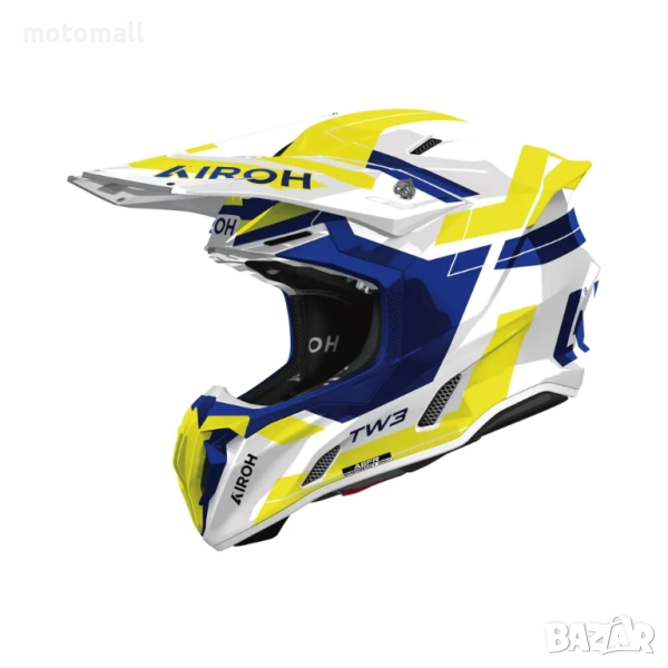 Каска AIROH Twist 3 Dynasty Blue Yellow Gloss, снимка 1
