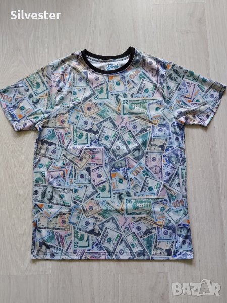 Мъжка ЯКА Тениска ПРИНТ, $ - ДОЛАРИ, размер М, снимка 1
