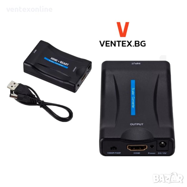 HDMI към SCART преобразувател за телевизор, тв бокс - хдми към скарт в ...