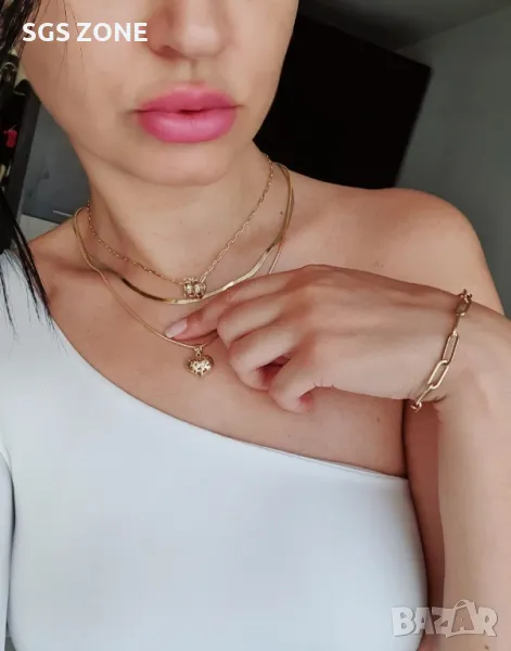 Модерна Златна Гривна, снимка 1