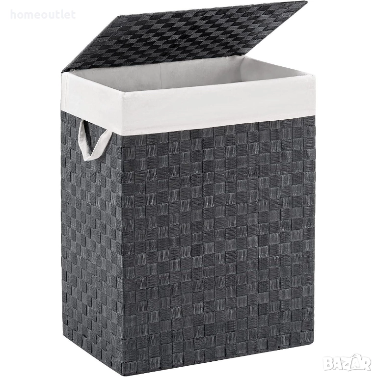 ПРОМОЦИЯ Кош за пране с капак от полипропилен YDSL45-BLK-DE-C, снимка 1