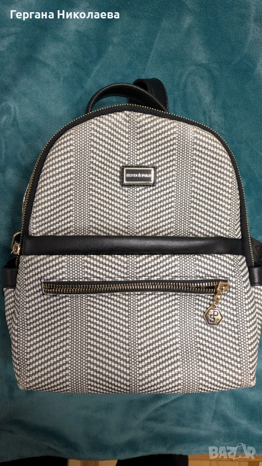 Раница Silver & Polo черно -бяла, снимка 1