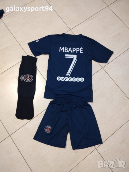 МБапе / Mbappe 7 PSG / ПСЖ Детски Екип с Чорапи 2023г Детско от 4 до 16г, снимка 1