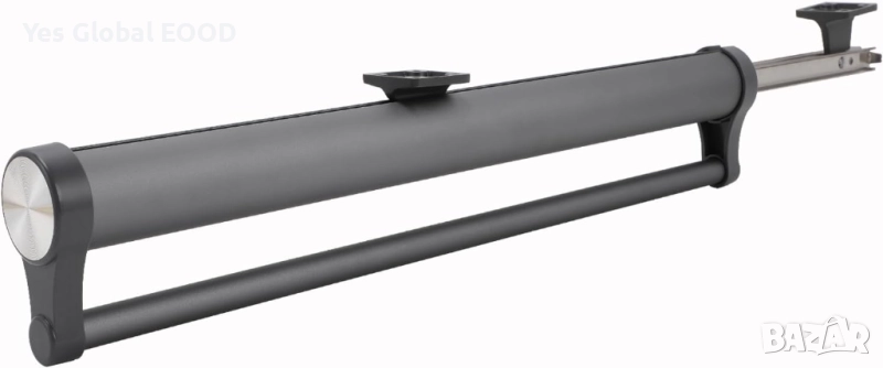 Разтегаема алуминиева релса за дрехи за гардероб 392 мм сиво/бяло, снимка 1