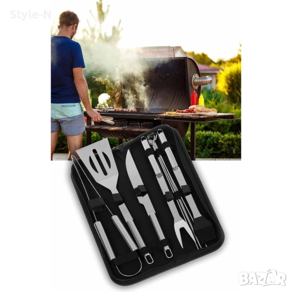 Комплект за барбекю 9 части в калъф/кейс, KAMINER, снимка 1