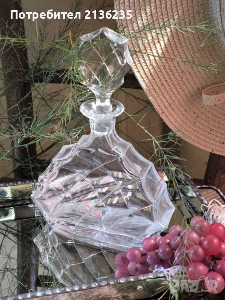 Кристална гарафа Бохемия, снимка 1