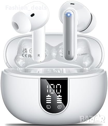 Нови Безжични Слушалки Bluetooth 5.3 с 4 Микрофона LED Дисплей, снимка 1