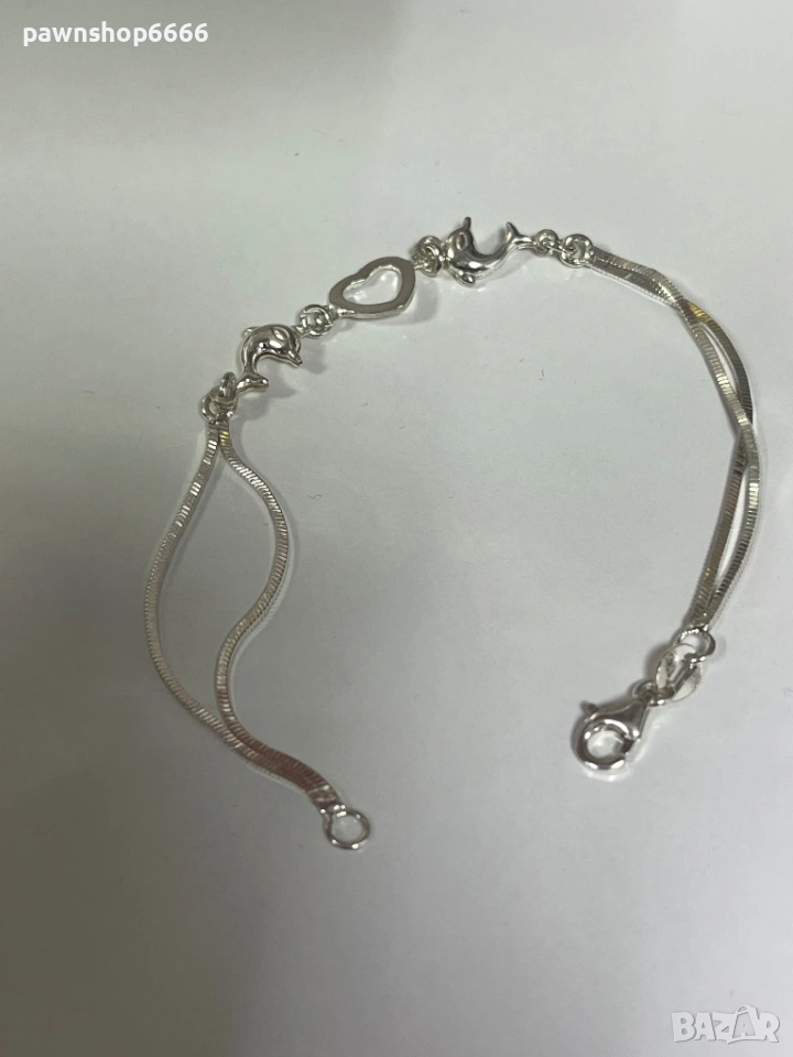 Сребърна гривна проба 925 тегло 3,63 грама , снимка 1