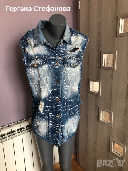 Нов !!! Дънков елек , снимка 1