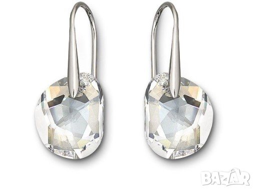 Сваровски SWAROVSKI обеци оригинални бледо син  камък, снимка 1