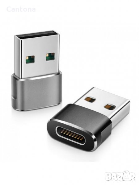 OTG конектор преходник USB-A (мъжко) към Type-C (женско), снимка 1