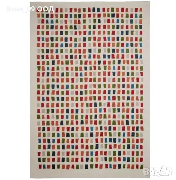 Разноцветен килим с модерен дизайн , снимка 1