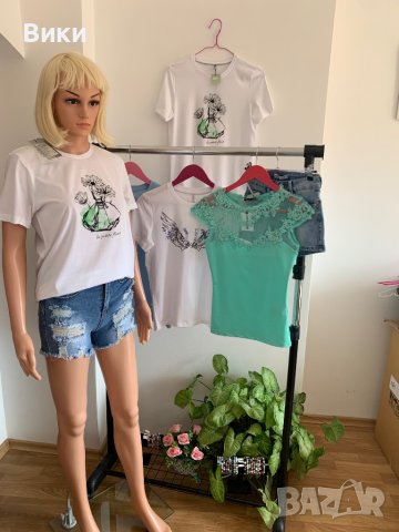 Бяла тениска Only , снимка 9 - Тениски - 41224545