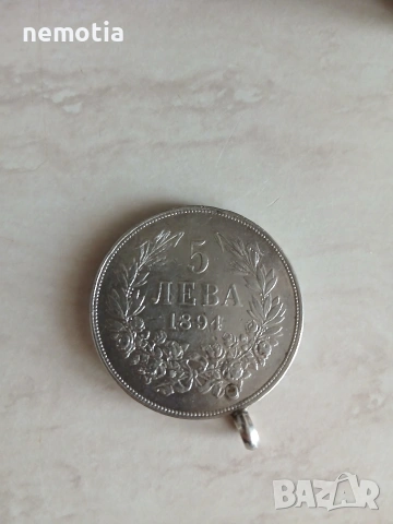 5лв 1894 г с хълка, снимка 2 - Нумизматика и бонистика - 53139348