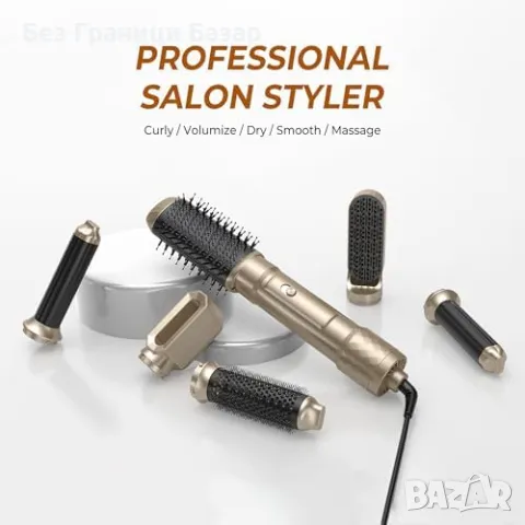 Нов Сешоар четка 6 в 1 с авто маша, йони, обем и изправяне коса прическа, снимка 7 - Други - 49661313
