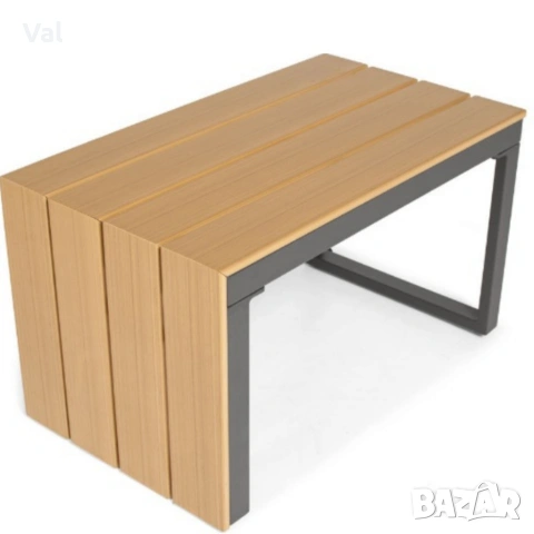 Градински комплект KANZA - модулен ъглов диван от алуминий с удобни възглавници и маса, снимка 12 - Други - 53331504