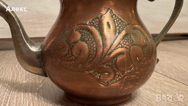 Кован меден малък чайник– бижу, 60те години на миналия век., снимка 7 - Антикварни и старинни предмети - 52794271