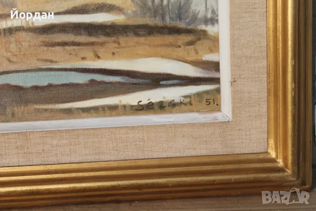 Стара картина масло върху платно, снимка 8 - Картини - 56259575