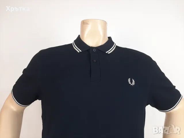 Fred Perry - Оригинална мъжка тениска с яка размер XL, снимка 5 - Тениски - 49677307
