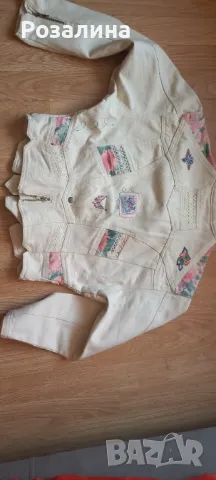 Дънкови яке с подплънки р.152, снимка 3 - Якета - 49554082