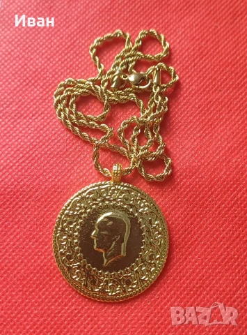Медальон с турска монета., снимка 2 - Колиета, медальони, синджири - 50928366